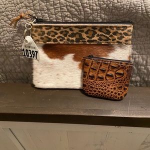Holy Cow Couture medium purse cowhide organizer.